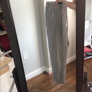 3/4 length light grey wool joggers from GAP